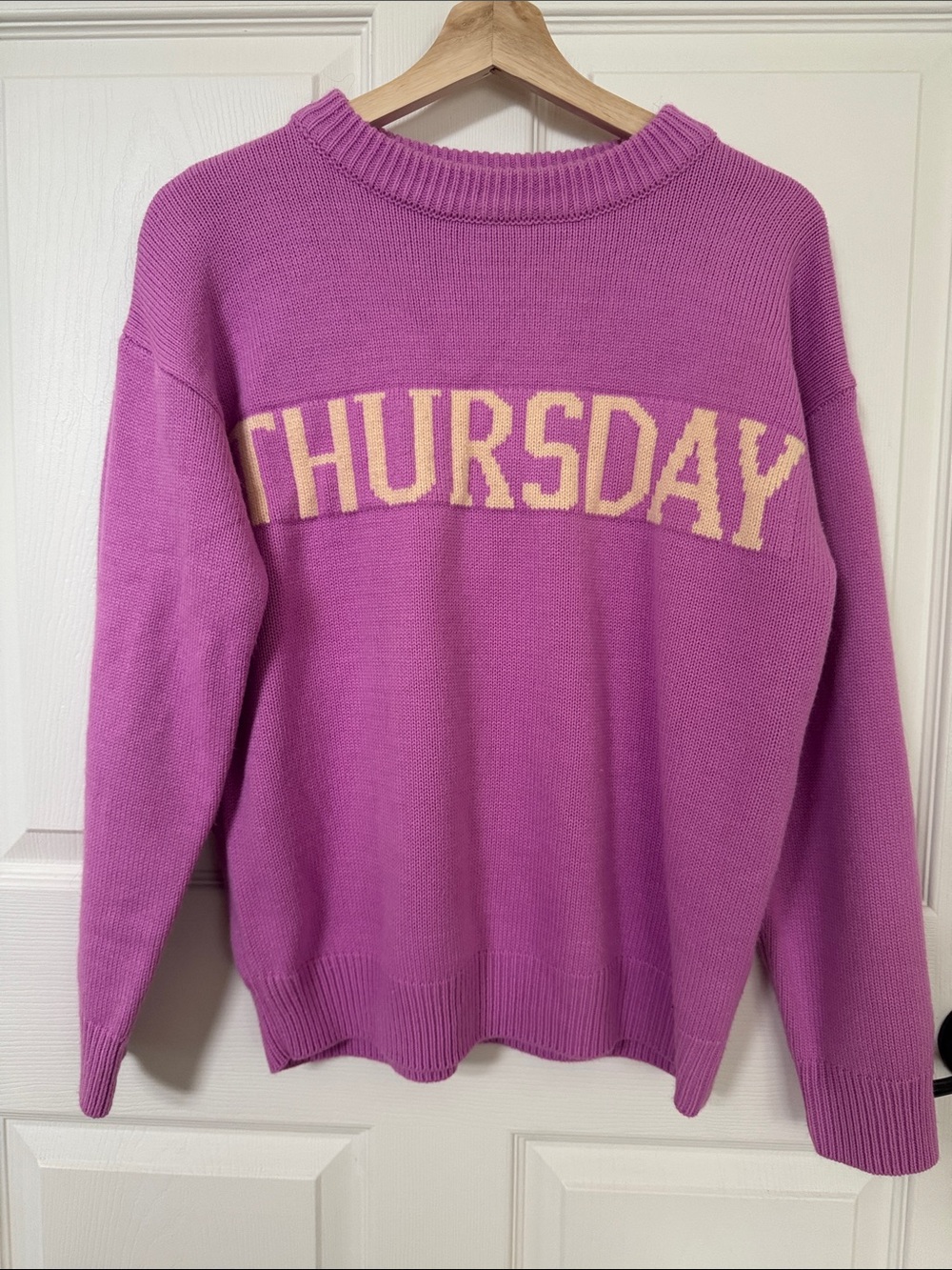 English Factory Magenta Pink 'THURSDAY' Crewneck Sweater